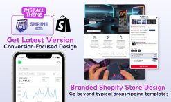 I will install shrine pro theme and design branded shopify store